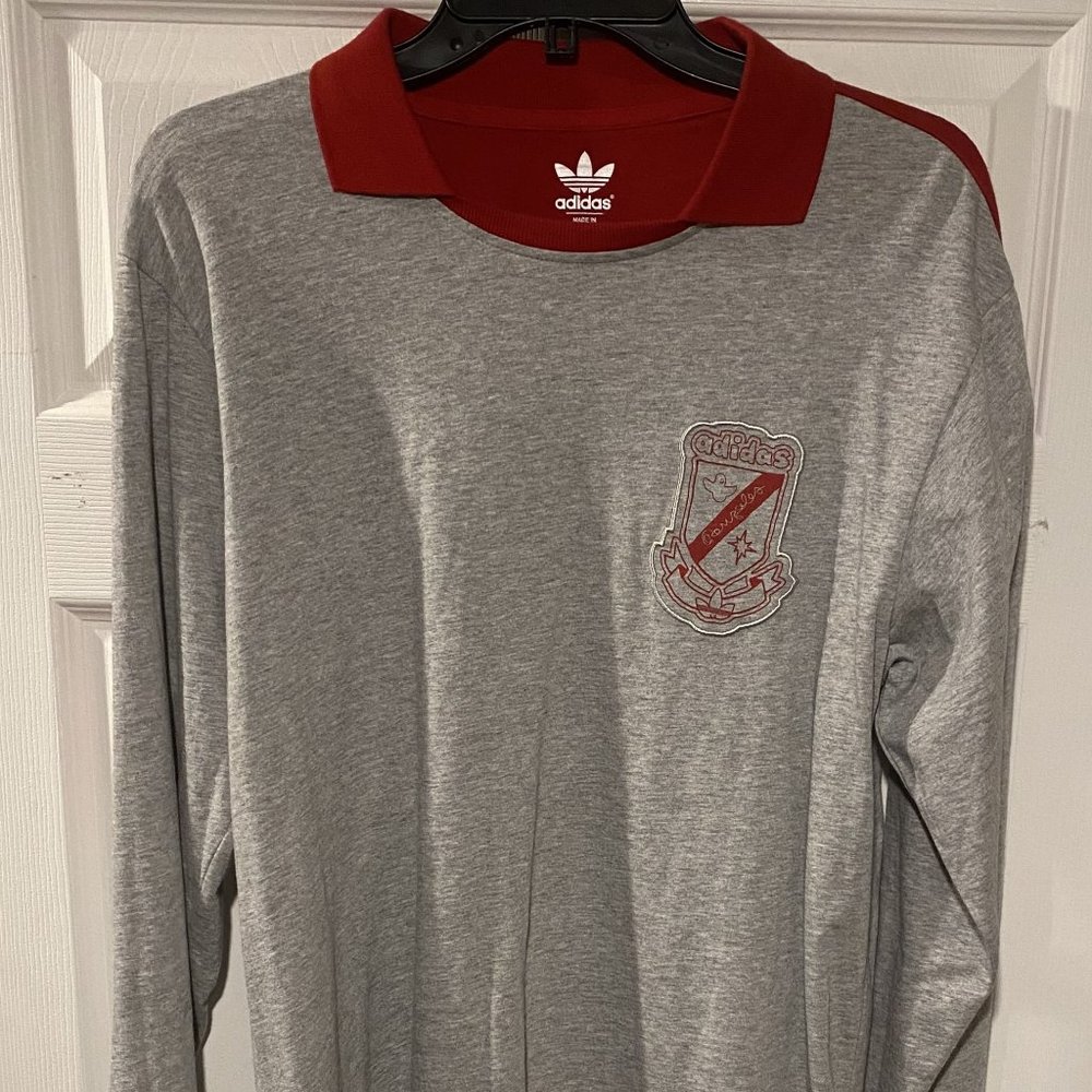 Adidas Originals Men's Grey Red Sweatshirt Size Medium
